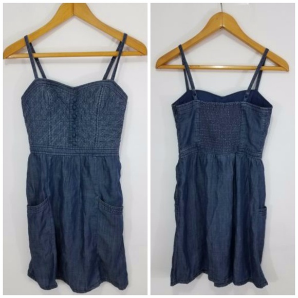 American Eagle Outfitters Dresses & Skirts - 2/$15 Jean Sundress Skater Denim Spaghetti Strap